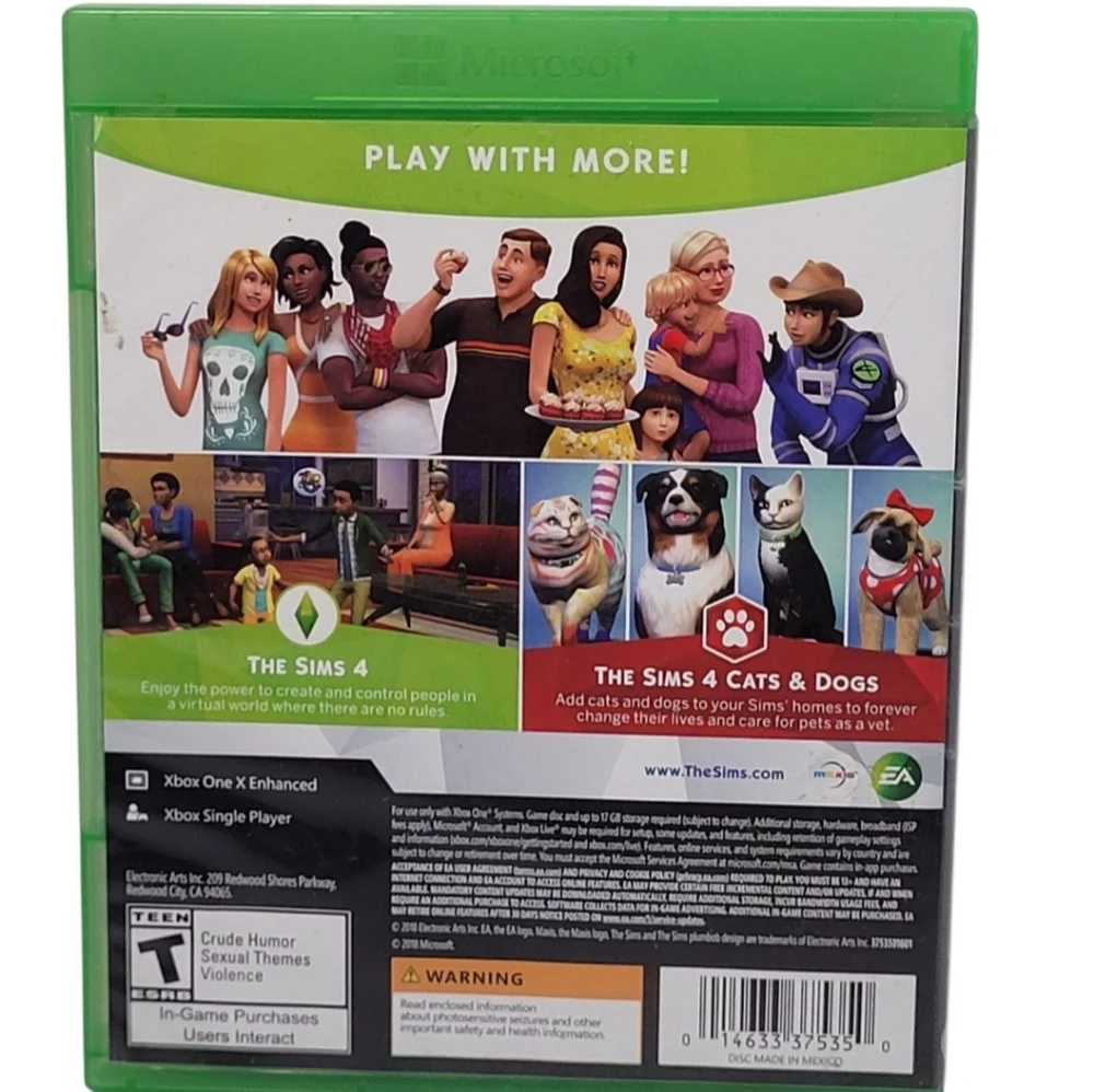 The Sims 4: Cats & Dogs Bundle - Microsoft Xbox One Complete With Insert 2- In 1